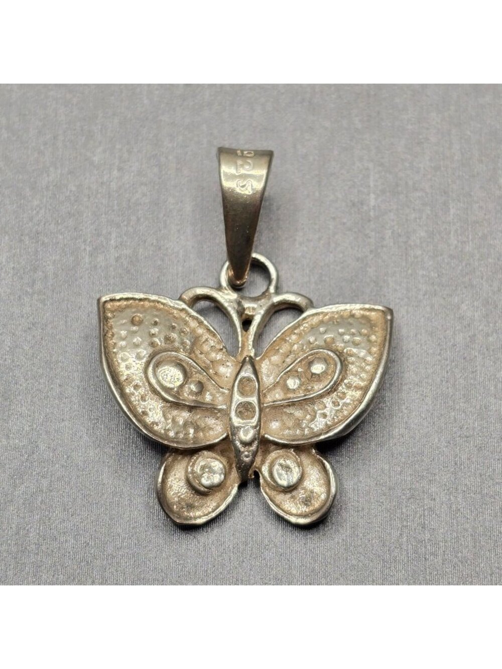 Vintage Sterling Silver Butterfly Pendant Mexican Articulated Charm